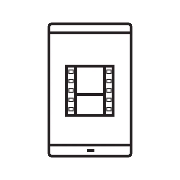 Ícone de arquivo de vídeo Smartphone —  Vetores de Stock