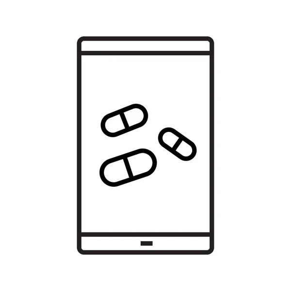 Icona dell'app medica per smartphone — Vettoriale Stock
