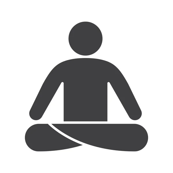 Значок позиции йоги — стоковый вектор