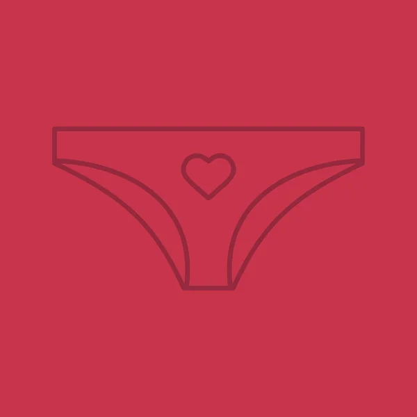 内裤线性图标 — 图库矢量图片
