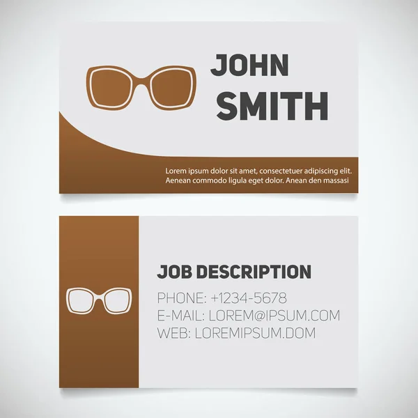 Business card utskriftsmall — Stock vektor