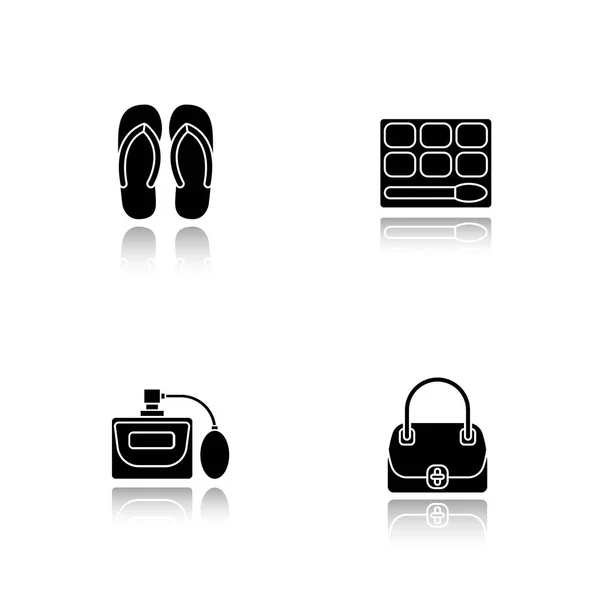 Conjunto de iconos accesorios mujer — Vector de stock