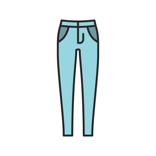 Icône jeans skinny femme — Image vectorielle