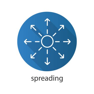 Spreading flat icon clipart