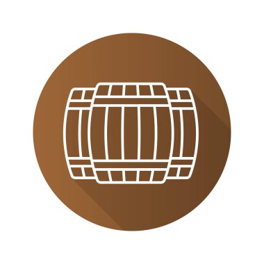 Alkol ahşap varil simgesi