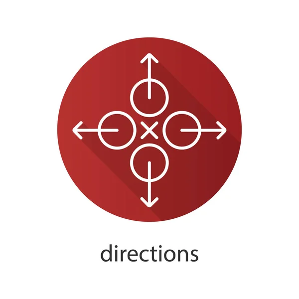 Ícone de símbolo de direções —  Vetores de Stock