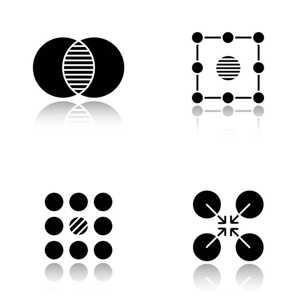 抽象化されたシンボルのアイコンを設定 — ストックベクタ