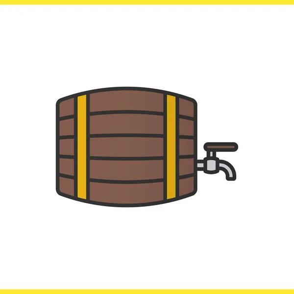 Alcol icona barile di legno — Vettoriale Stock