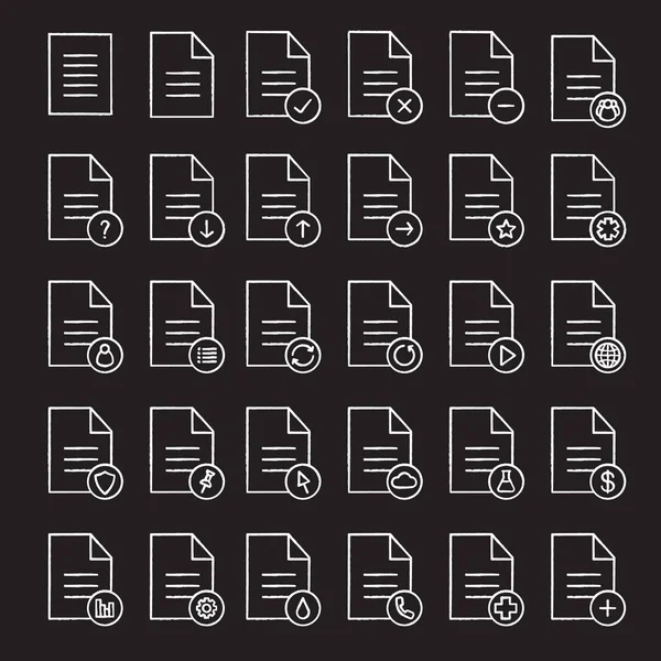 Documents Icônes Set — Image vectorielle