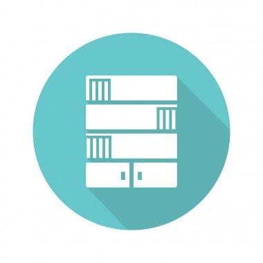 Kitaplık düz simgesi