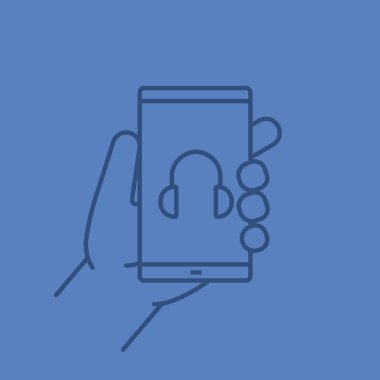 El ele tutuşan akıllı telefon. 