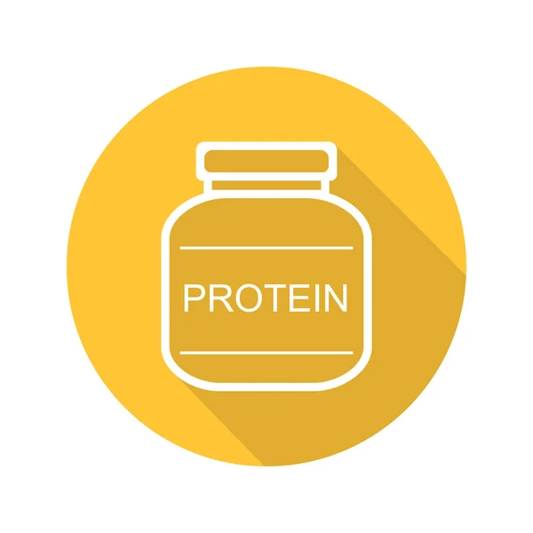 Icona del barattolo di proteine in polvere — Vettoriale Stock