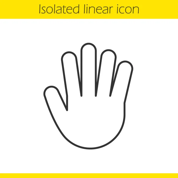 Palm lineaire pictogram — Stockvector