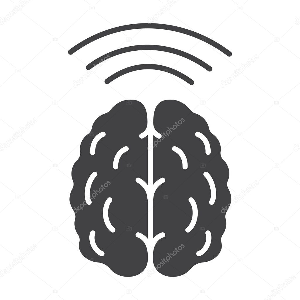 Brain waves icon. Hypnosis.  Vector isolated illustration