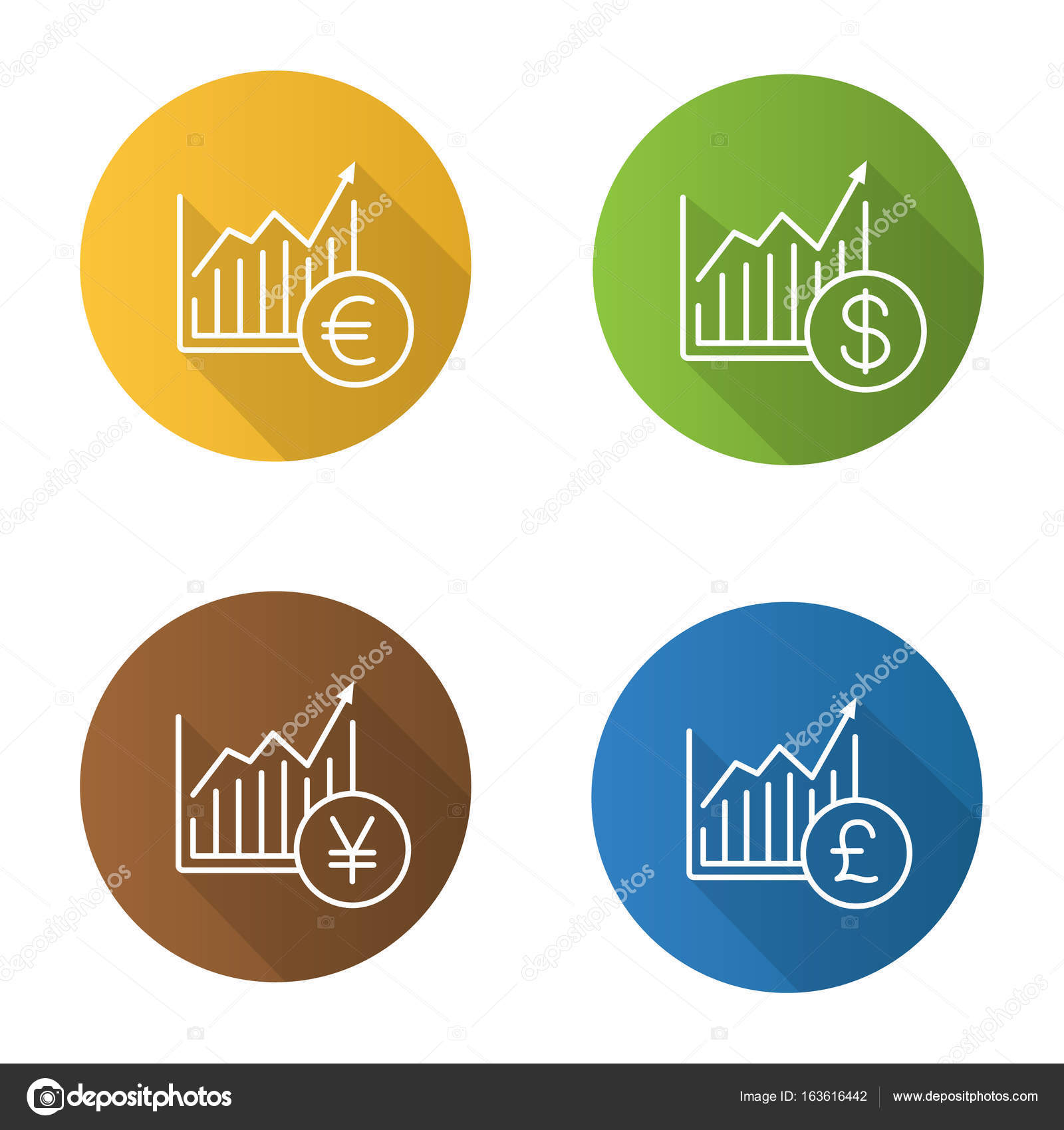 Forex Markt Wachstum Diagramme Icons Set Stockvektor C Bsd 163616442 - 