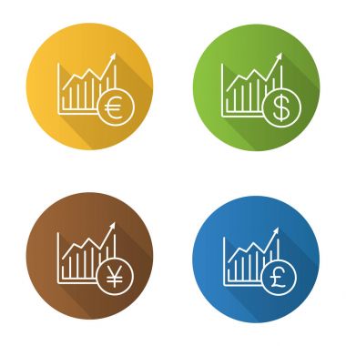 Forex piyasası büyüme çizelgeleri Icons set