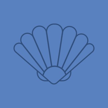 Deniz kabuğu rengi doğrusal simgesi