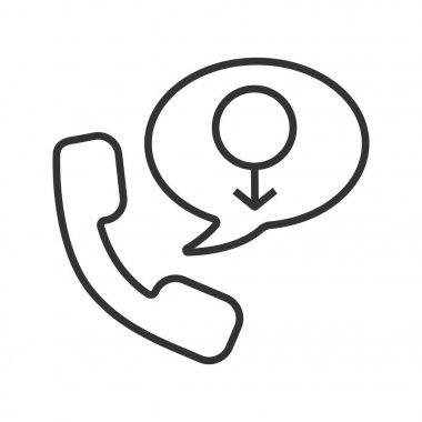 Erkekler istişare doğrusal simgesi