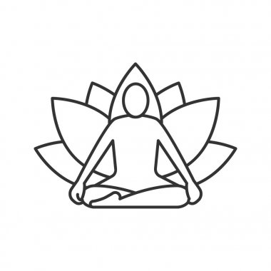 Yoga konumuna doğrusal simgesini