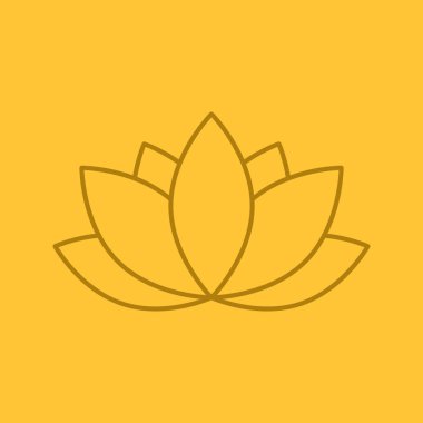 Spa salonu çiçek doğrusal simgesi