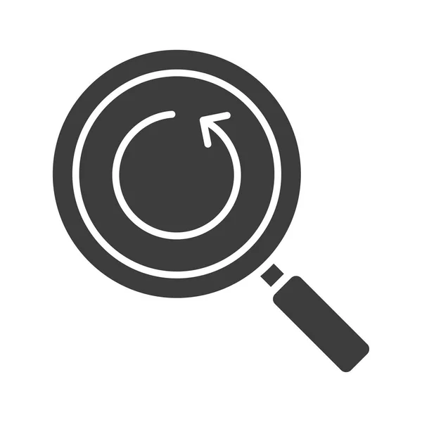 Actualizar icono de glifo de búsqueda — Vector de stock