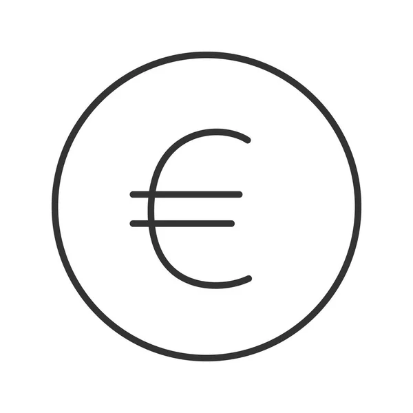 Євро лінійних значок «підпис» — стоковий вектор