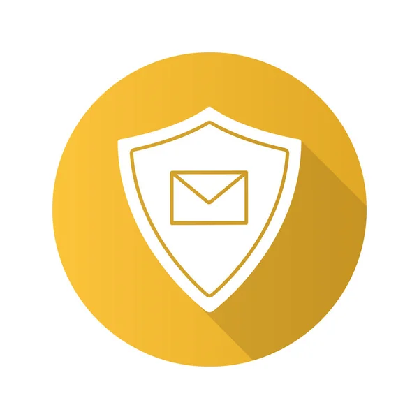 Email icône plate de sécurité — Image vectorielle