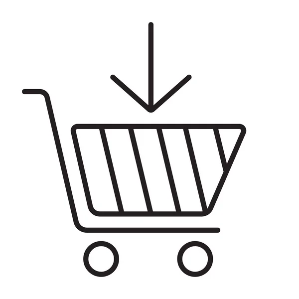 Add to cart linear icon — Stock Vector