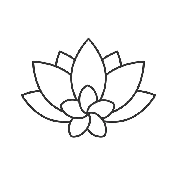 Salón de Spa flores icono lineal — Vector de stock