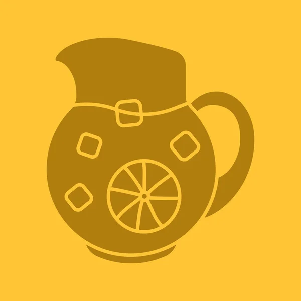 Limonade kruik kleur pictogram — Stockvector