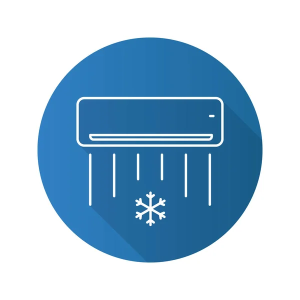 Climatiseur icône plate — Image vectorielle