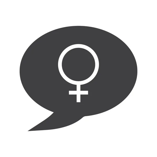 Kadınlar simgesi hakkında konuşma — Stok Vektör
