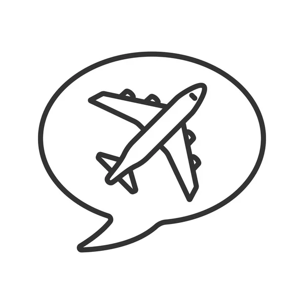 Chat box with airplane icon