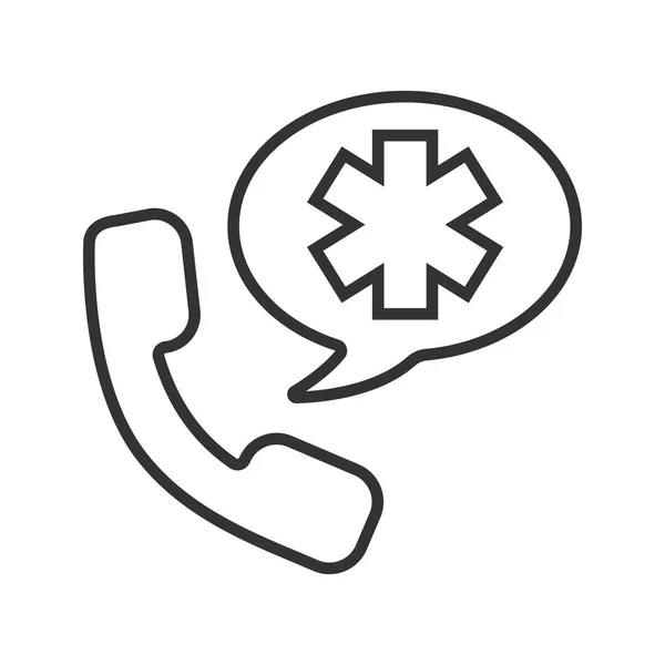 Llamada de emergencia al hospital. icono — Vector de stock