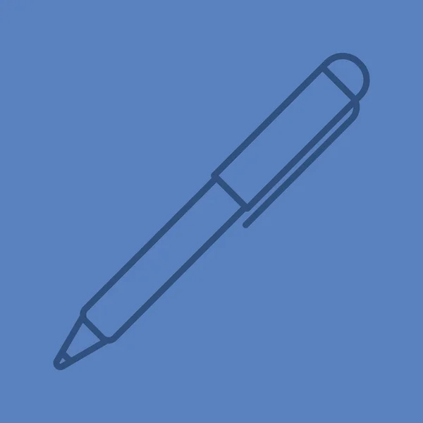 Kugelschreiber Farbe lineares Symbol — Stockvektor
