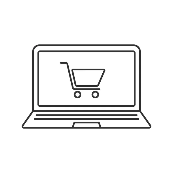 Lineares Online-Shopping-Symbol — Stockvektor