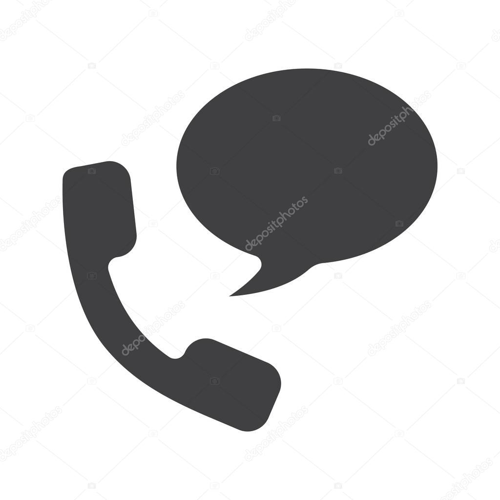 Phone talk glyph icon