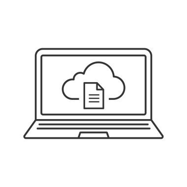 laptop bulut hesaplama simgesi