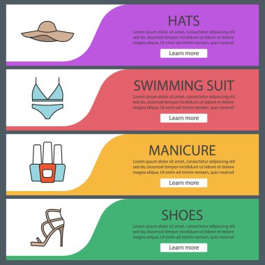 Web banner şablonlar kümesi