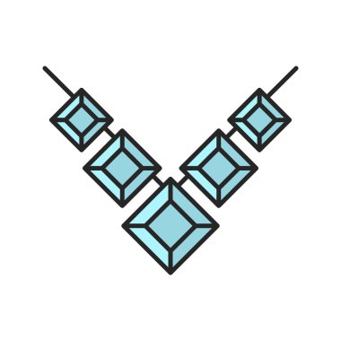 Değerli taş kolye renk simgesi