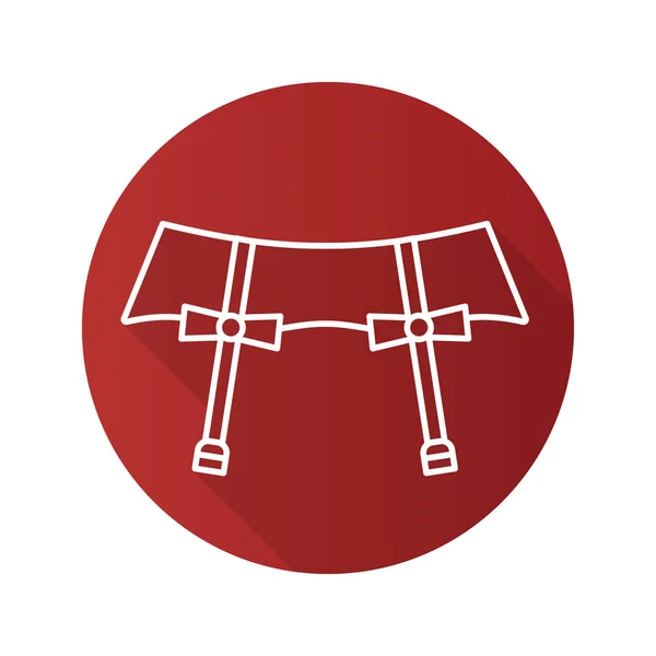 Ondergoed kousenbanden platte pictogram — Stockvector