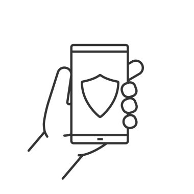 El ele tutuşan akıllı telefon simgesi