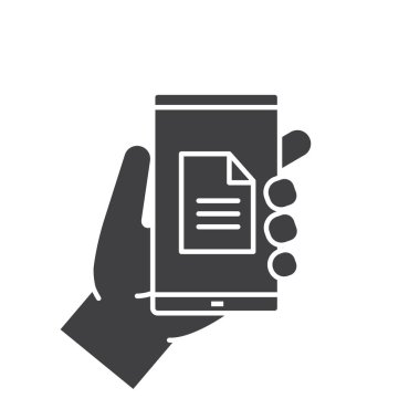 El ele tutuşan akıllı telefon simgesi