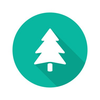 Köknar ağacı düz tasarım simgesi