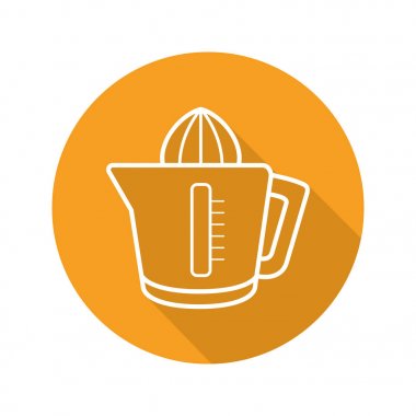 Meyve sıkacağı düz doğrusal simgesi