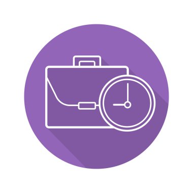 Çalışma zamanı düz simgesi