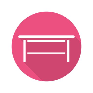 Ahşap masa düz simgesi