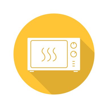 Mikrodalga fırın düz simgesi