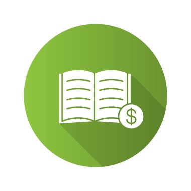 Kitap düz simgesi satın