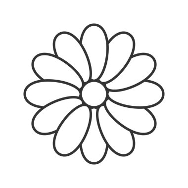 Papatya baş doğrusal simgesi